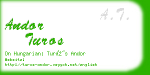 andor turos business card